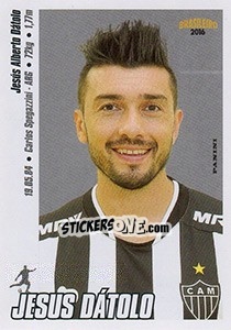 Sticker Jesus Dátolo - Campeonato Brasileiro 2016 n. 22 - Panini
