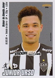 Sticker Júnior Urso - Campeonato Brasileiro 2016 n. 25 - Panini