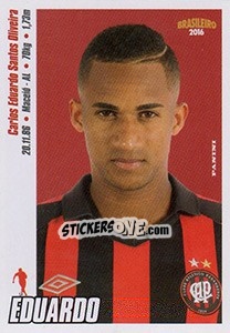 Sticker Eduardo - Campeonato Brasileiro 2016 n. 34 - Panini