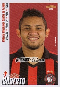 Sticker Roberto - Campeonato Brasileiro 2016 n. 39 - Panini