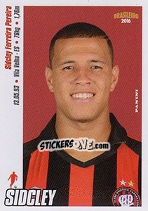 Sticker Sidcley - Campeonato Brasileiro 2016 n. 40 - Panini