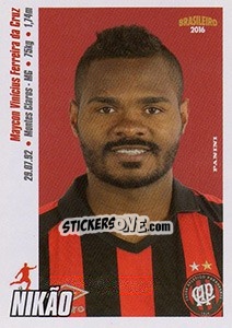 Sticker Nikão - Campeonato Brasileiro 2016 n. 44 - Panini
