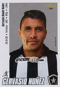 Cromo Gervasio Nuñez - Campeonato Brasileiro 2016 n. 60 - Panini