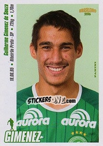 Sticker Gimenez - Campeonato Brasileiro 2016 n. 68 - Panini