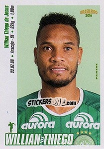 Sticker Willian Thiego - Campeonato Brasileiro 2016 - Panini