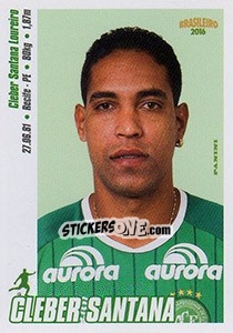 Cromo Cleber Santana - Campeonato Brasileiro 2016 - Panini