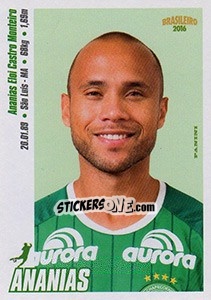 Sticker Ananias - Campeonato Brasileiro 2016 n. 75 - Panini