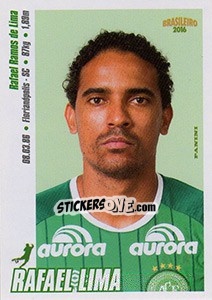 Sticker Rafael Lima - Campeonato Brasileiro 2016 n. 80 - Panini