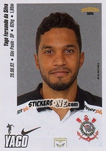 Sticker Yago - Campeonato Brasileiro 2016 n. 84 - Panini