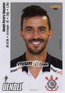 Sticker Uendel - Campeonato Brasileiro 2016 n. 85 - Panini