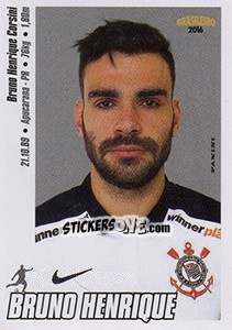 Cromo Bruno Henrique - Campeonato Brasileiro 2016 n. 86 - Panini