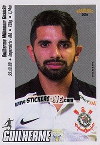 Figurina Guilherme - Campeonato Brasileiro 2016 - Panini