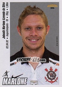 Sticker Marlone - Campeonato Brasileiro 2016 n. 91 - Panini