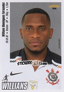 Sticker Willians - Campeonato Brasileiro 2016 n. 93 - Panini