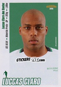 Sticker Luccas Claro - Campeonato Brasileiro 2016 n. 100 - Panini