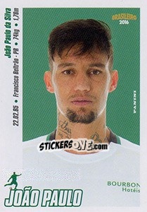 Sticker João Paulo - Campeonato Brasileiro 2016 n. 108 - Panini