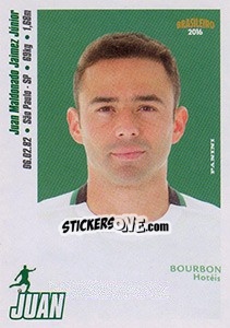 Sticker Juan - Campeonato Brasileiro 2016 n. 109 - Panini