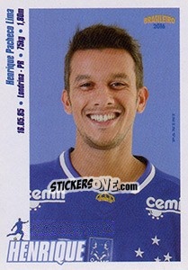 Sticker Henrique - Campeonato Brasileiro 2016 n. 124 - Panini
