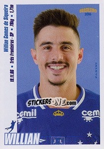 Sticker Willian - Campeonato Brasileiro 2016 n. 128 - Panini