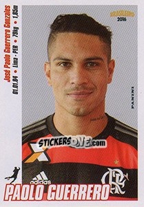 Sticker Paolo Guerrero - Campeonato Brasileiro 2016 n. 160 - Panini