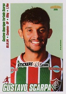 Cromo Gustavo Scarpa - Campeonato Brasileiro 2016 - Panini