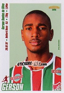Sticker Gerson - Campeonato Brasileiro 2016 n. 170 - Panini