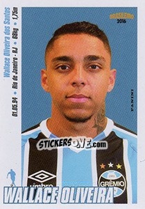 Sticker Wallace - Campeonato Brasileiro 2016 n. 179 - Panini