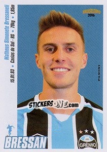 Cromo Bressan - Campeonato Brasileiro 2016 - Panini