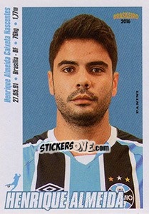 Sticker Henrique Almeida - Campeonato Brasileiro 2016 n. 190 - Panini