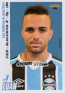 Sticker Luan - Campeonato Brasileiro 2016 n. 191 - Panini