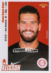 Sticker Alisson - Campeonato Brasileiro 2016 n. 193 - Panini