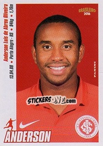 Figurina Anderson - Campeonato Brasileiro 2016 n. 201 - Panini