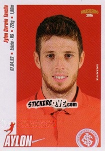 Sticker Aylon - Campeonato Brasileiro 2016 n. 205 - Panini