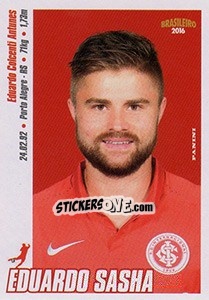 Sticker Eduardo Sasha - Campeonato Brasileiro 2016 n. 206 - Panini