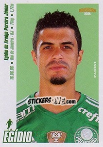 Sticker Egídio - Campeonato Brasileiro 2016 n. 214 - Panini