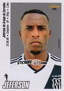 Cromo Jeferson - Campeonato Brasileiro 2016 - Panini