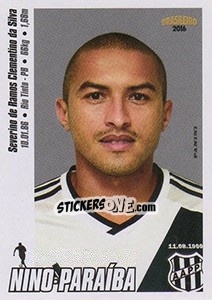Cromo Nino Paraíba - Campeonato Brasileiro 2016 n. 227 - Panini
