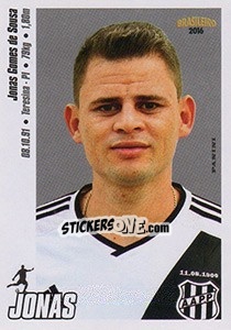 Cromo Jonas - Campeonato Brasileiro 2016 n. 235 - Panini