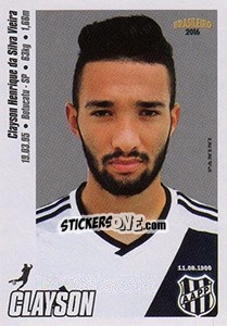 Cromo Clayson - Campeonato Brasileiro 2016 n. 237 - Panini