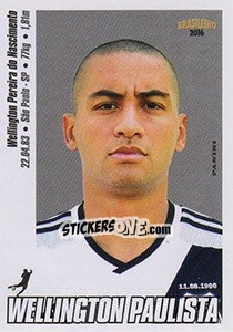 Cromo Wellington Paulista - Campeonato Brasileiro 2016 n. 240 - Panini