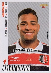 Sticker Allan Vieira - Campeonato Brasileiro 2016 n. 247 - Panini