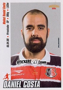 Sticker Daniel Costa - Campeonato Brasileiro 2016 - Panini