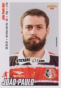 Sticker João Paulo - Campeonato Brasileiro 2016 n. 249 - Panini