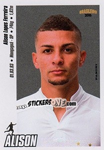 Cromo Alison - Campeonato Brasileiro 2016 n. 263 - Panini