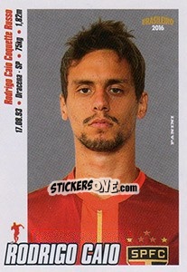 Sticker Rodrigo Caio - Campeonato Brasileiro 2016 n. 278 - Panini