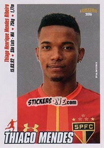 Sticker Thiago Mendes - Campeonato Brasileiro 2016 n. 285 - Panini