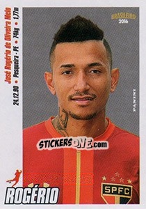 Sticker Rogério - Campeonato Brasileiro 2016 n. 288 - Panini