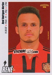 Cromo Renê - Campeonato Brasileiro 2016 n. 295 - Panini