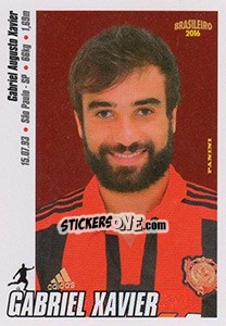 Sticker Gabriel Xavier - Campeonato Brasileiro 2016 n. 296 - Panini