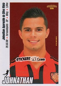 Sticker Johnathan - Campeonato Brasileiro 2016 - Panini